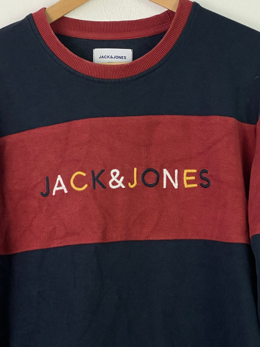 Jack&Jones Herren Pullover Gr M Farbe schwarz rot