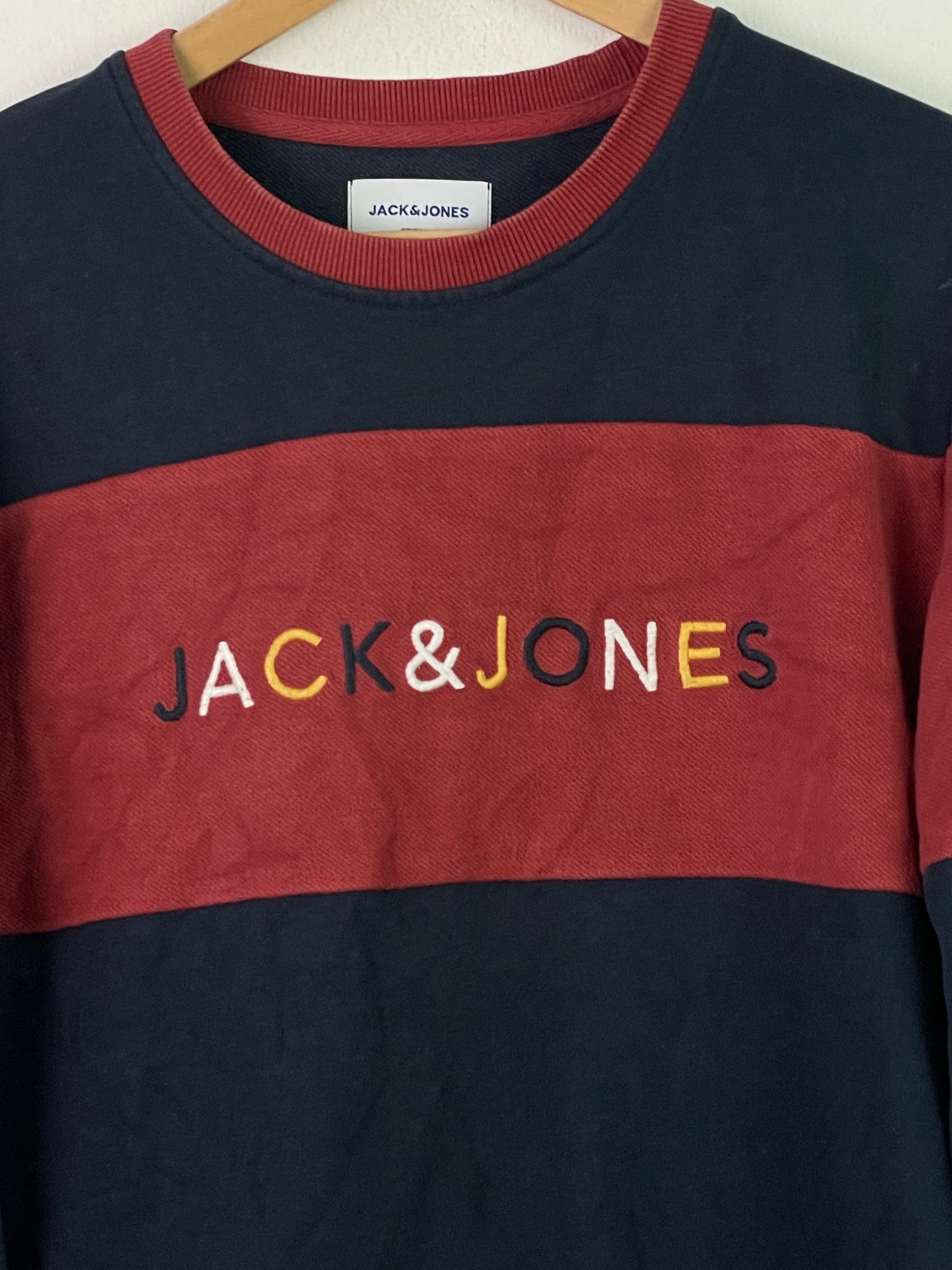 Jack&Jones Herren Pullover Gr M Farbe schwarz rot