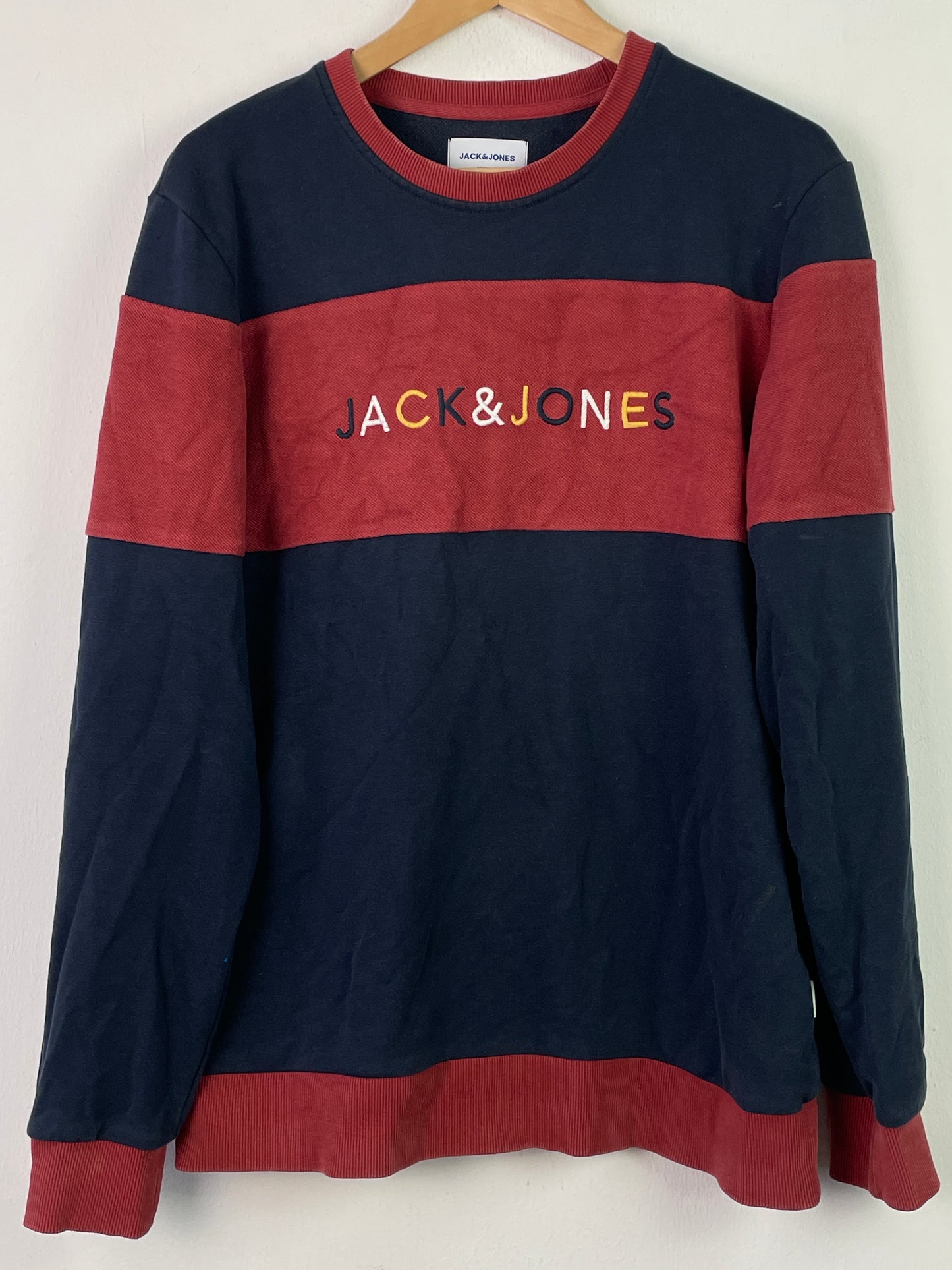 Jack&Jones Herren Pullover Gr M Farbe schwarz rot