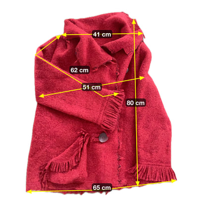 Vintage Damen Jacke Gr L Farbe rot