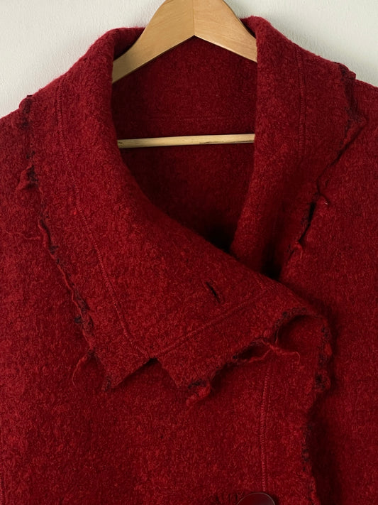 Vintage Damen Jacke Gr L Farbe rot