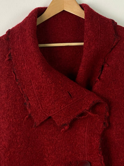 Vintage Damen Jacke Gr L Farbe rot