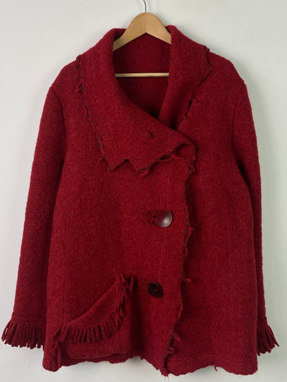 Vintage Damen Jacke Gr L Farbe rot