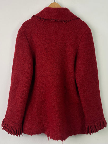 Vintage Damen Jacke Gr L Farbe rot