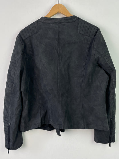 Only Herren Faux Leder Jacke Gr XL Farbe schwarz