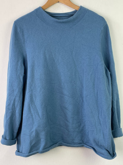 Marc O`Polo Damen Pullover aus Wolle Gr XL Farbe blau