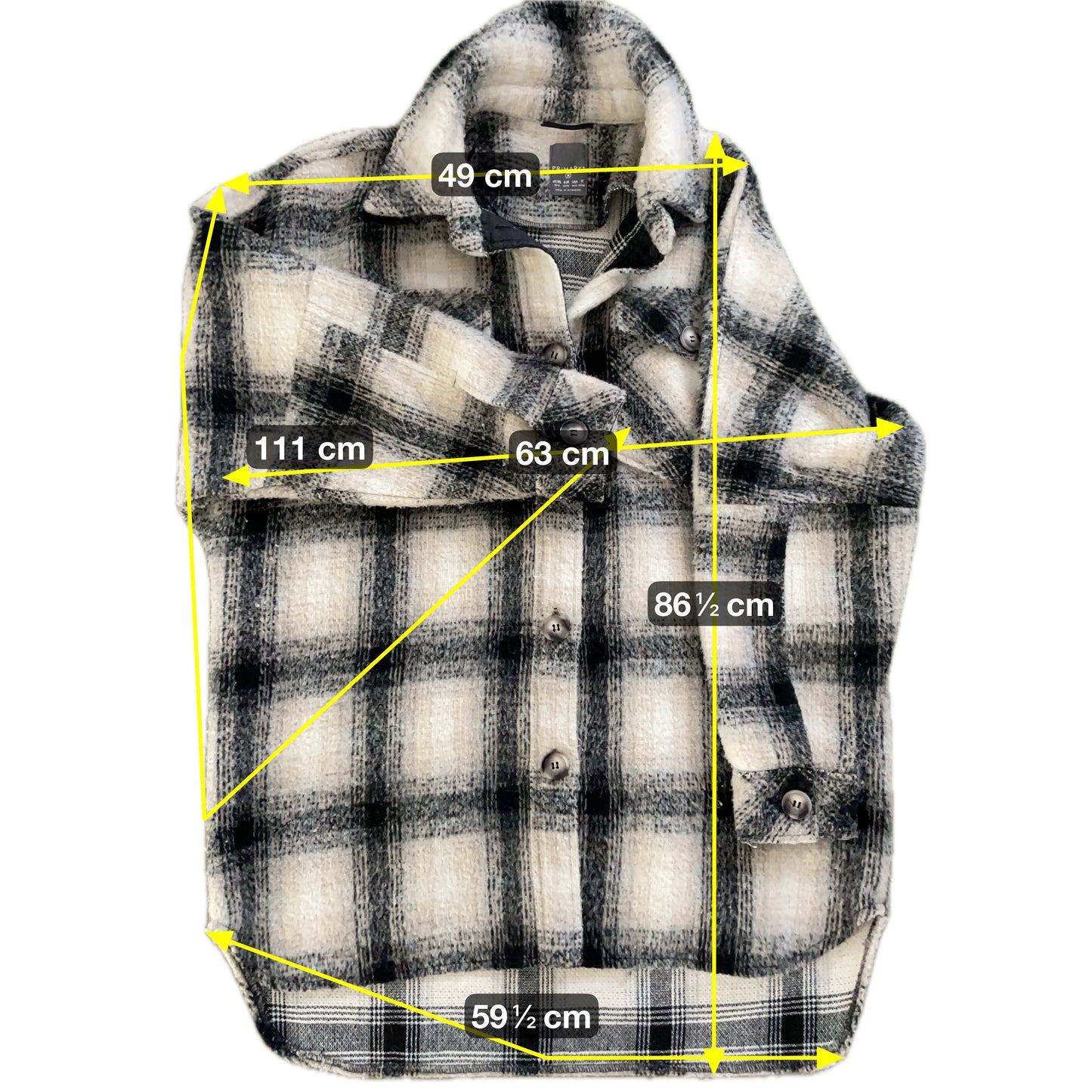 Primark Damen Hemd Gr M Farbe weiss schwarz