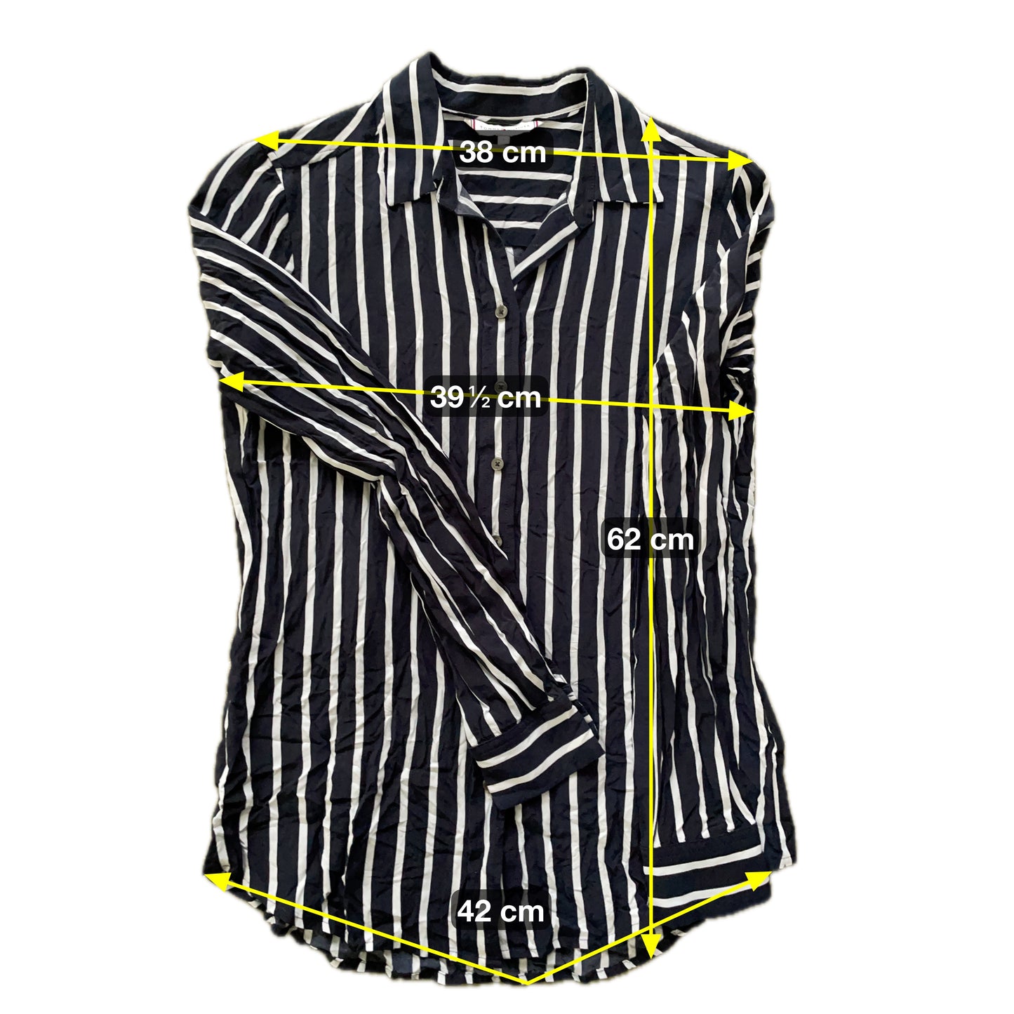 Tommy Hilfiger Damen Hemd Gr S Farbe marineblau weiss