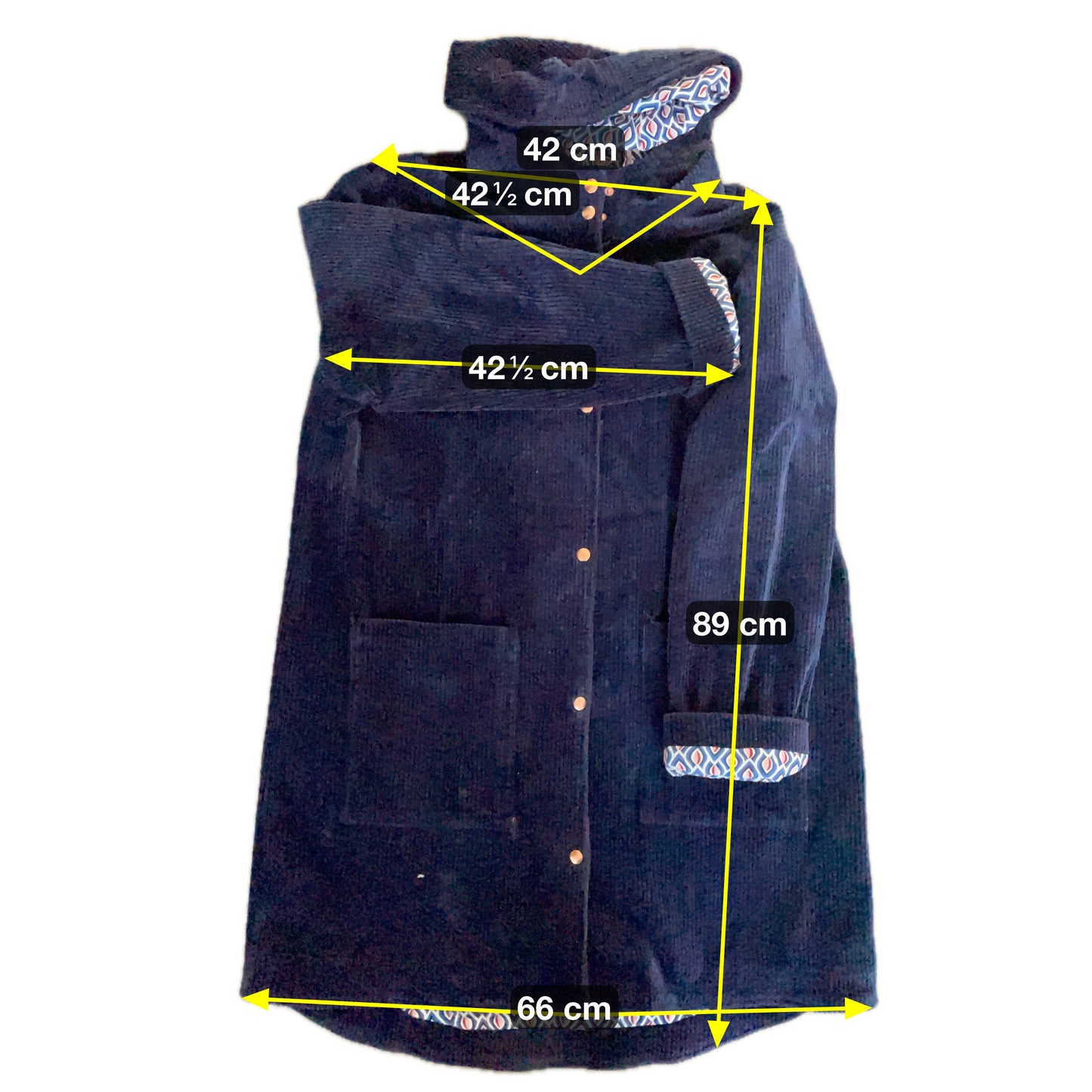 Vintage Damen Mantel Gr XL Farbe marineblau