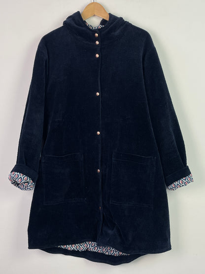 Vintage Damen Mantel Gr XL Farbe marineblau