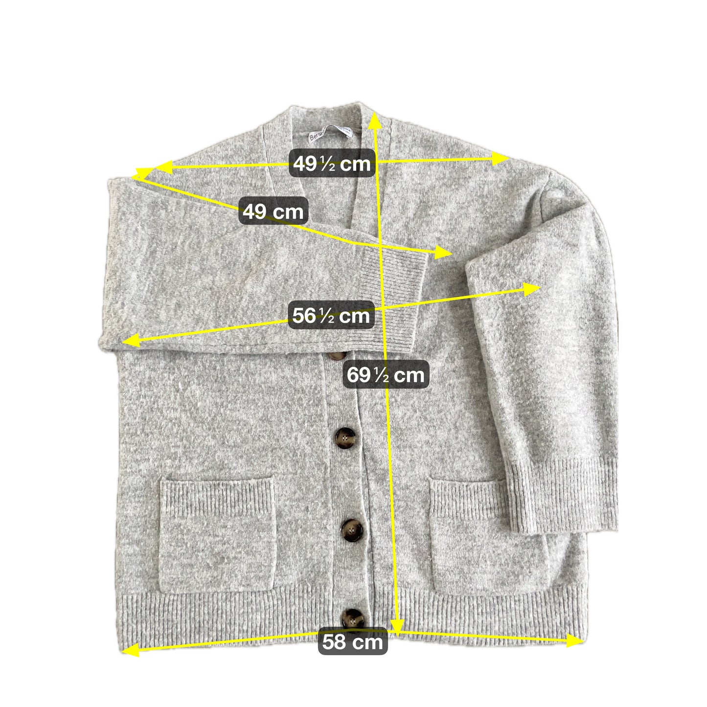 Bershka Damen Jacke Gr S Farbe grau