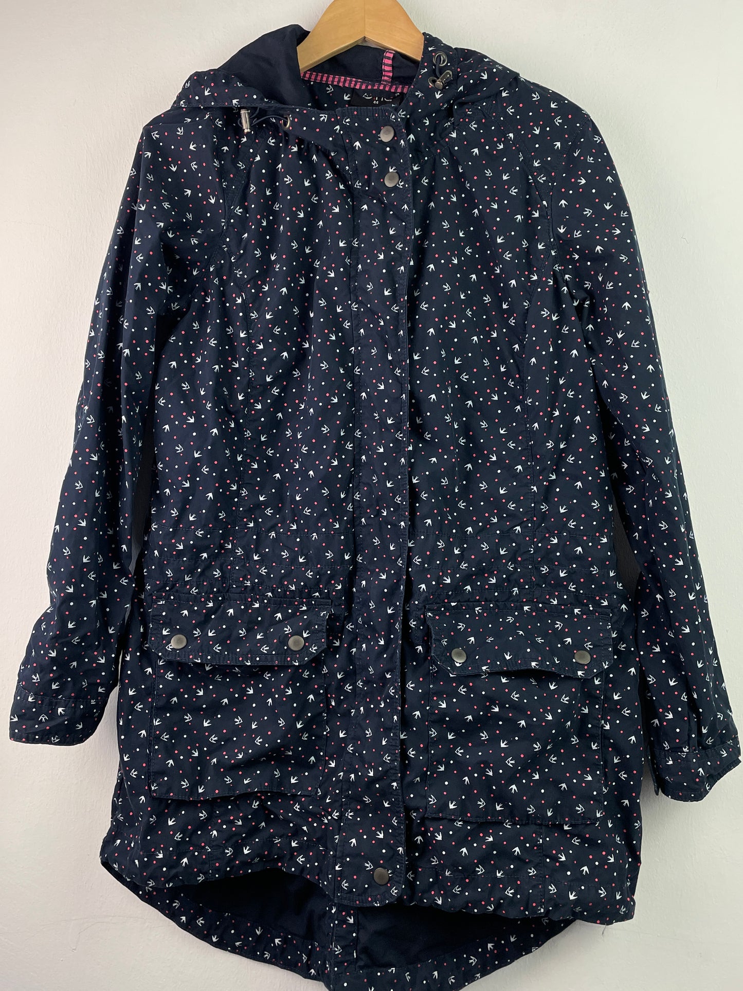 Gina Damen Jacke mit Sternenmuster Gr XL Farbe grau