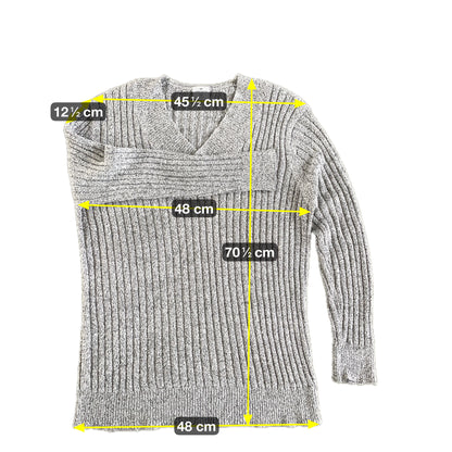 Vintage Damen Pullover Gr XL Farbe grau