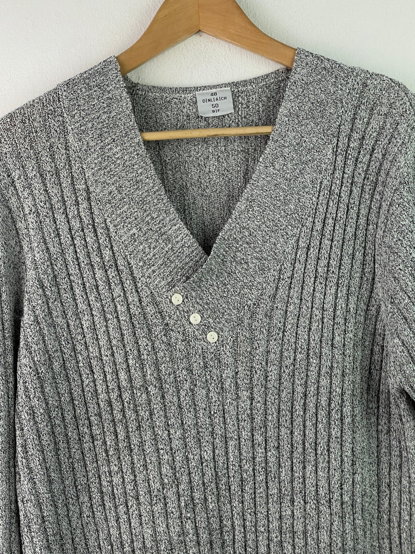 Vintage Damen Pullover Gr XL Farbe grau