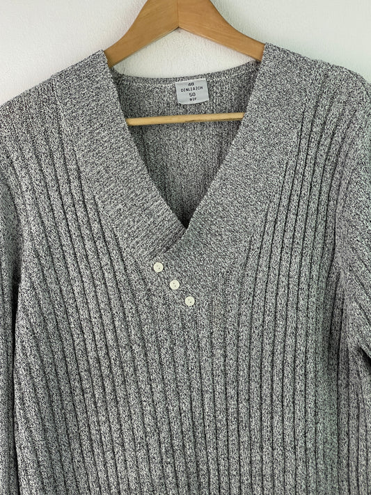 Vintage Damen Pullover Gr XL Farbe grau