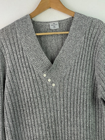 Vintage Damen Pullover Gr XL Farbe grau