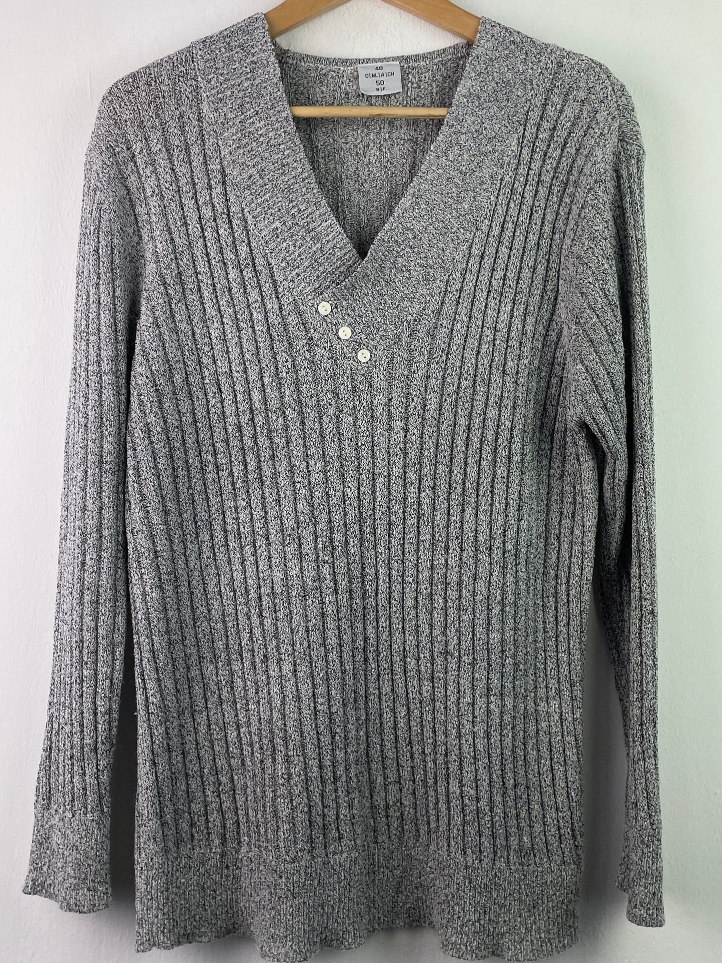 Vintage Damen Pullover Gr XL Farbe grau