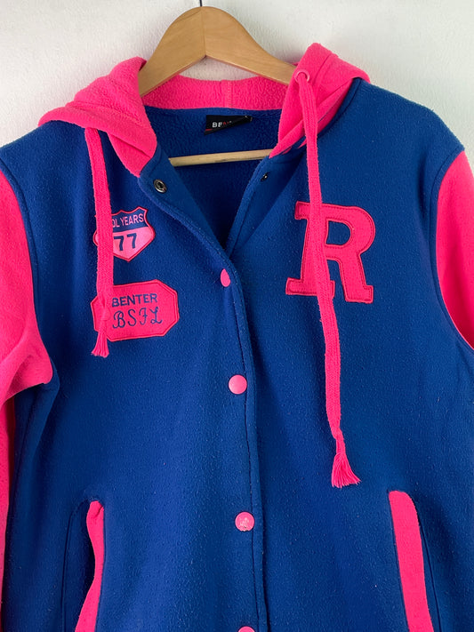 Benter Damen College Jacke Gr XL Farbe pink blau