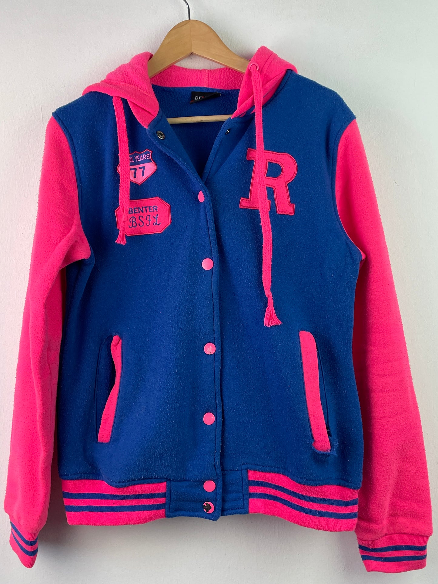 Benter Damen College Jacke Gr XL Farbe pink blau