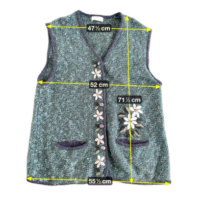 Studio Borgelt Damen Weste mit Bestickungen Gr XL Farbe grün