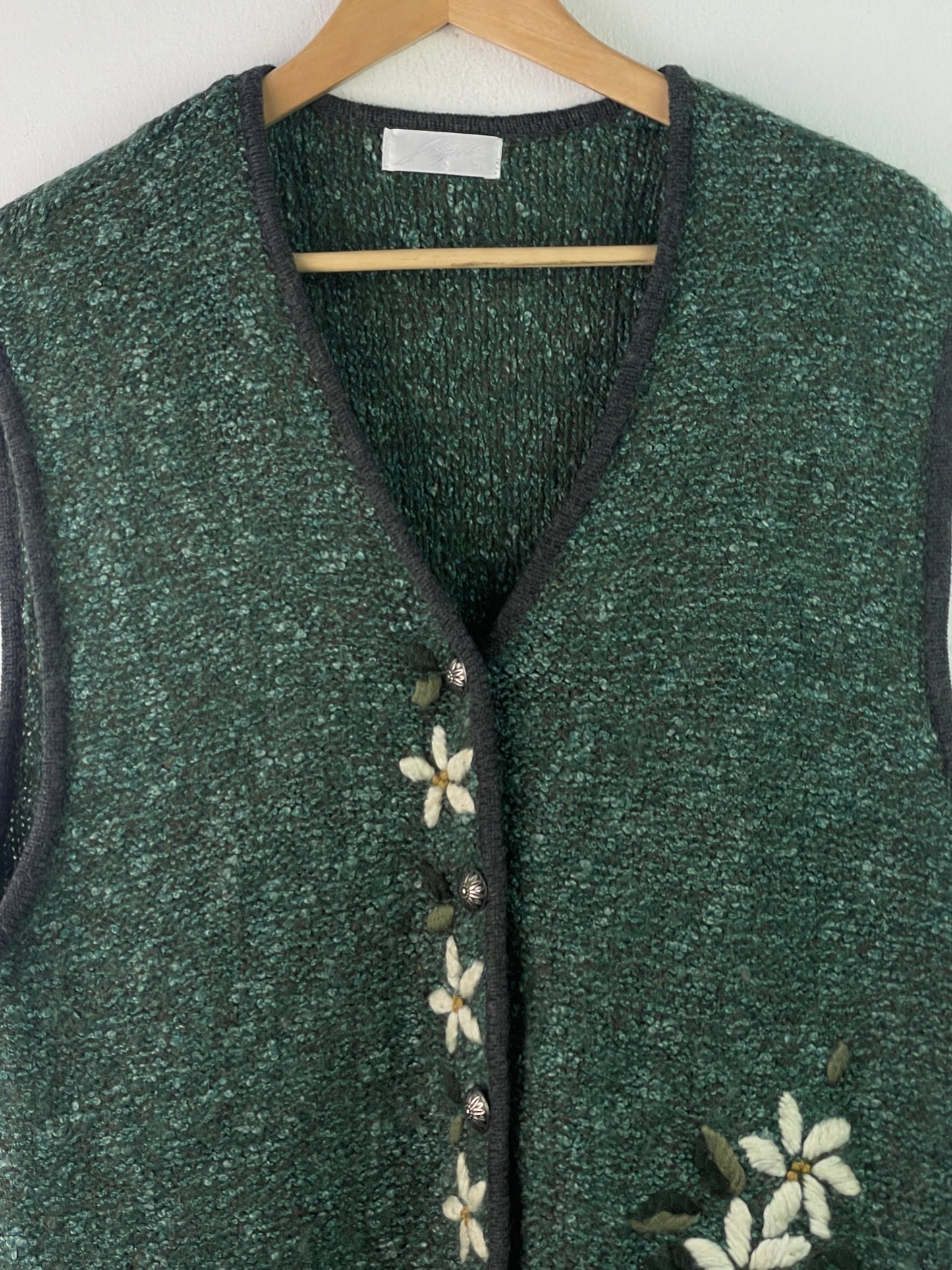 Studio Borgelt Damen Weste mit Bestickungen Gr XL Farbe grün