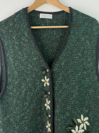 Studio Borgelt Damen Weste mit Bestickungen Gr XL Farbe grün