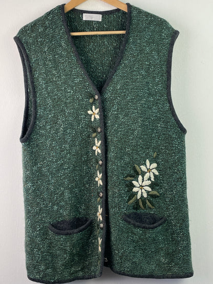 Studio Borgelt Damen Weste mit Bestickungen Gr XL Farbe grün