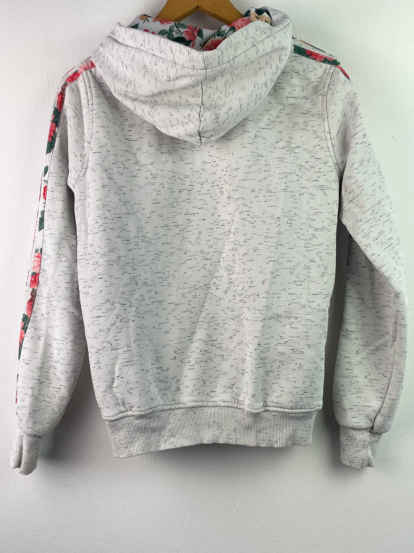 Adidas Damen Jacke mit Blumenmuster Gr M Farbe grau