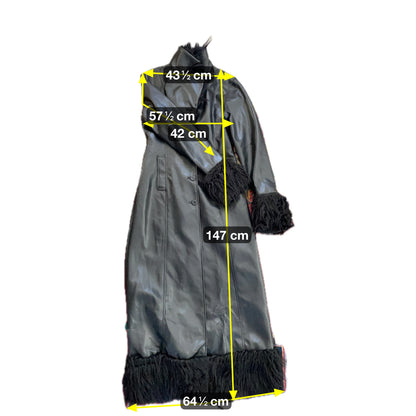 New Look Damen Mantel mit Fellkragen Gr M Farbe schwarz