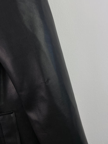 New Look Damen Mantel mit Fellkragen Gr M Farbe schwarz