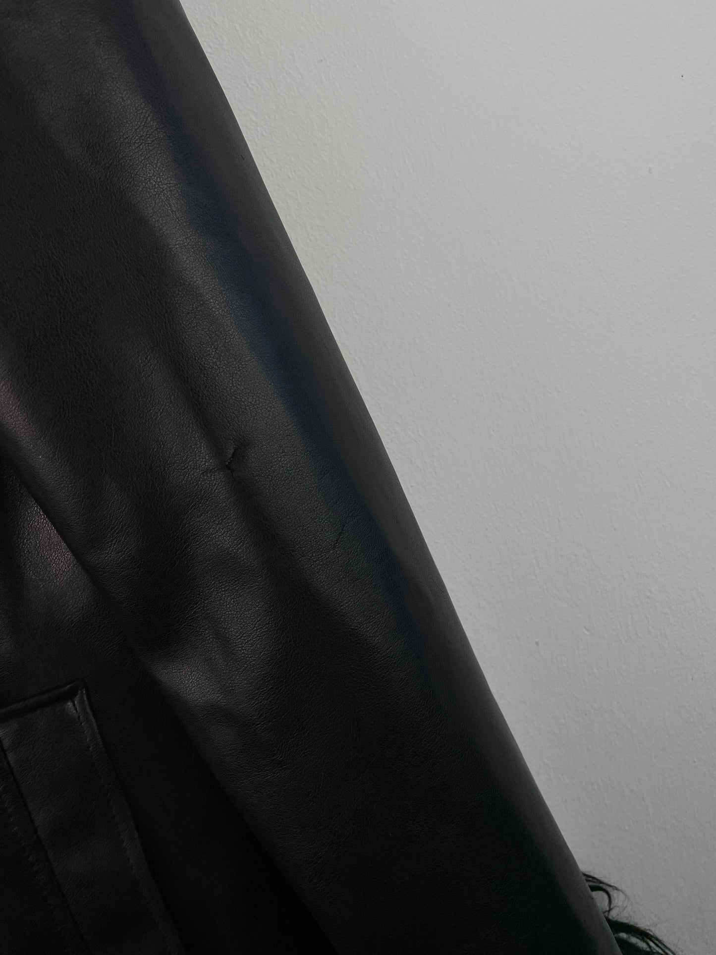 New Look Damen Mantel mit Fellkragen Gr M Farbe schwarz