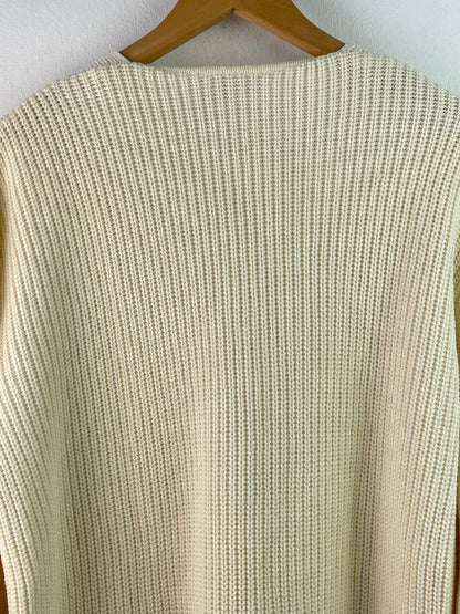 Tuzzi Damen Pullover aus Merino Wolle Gr XL Farbe creme