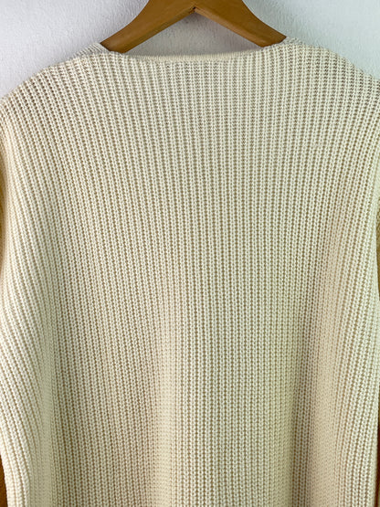Tuzzi Damen Pullover aus Merino Wolle Gr XL Farbe creme