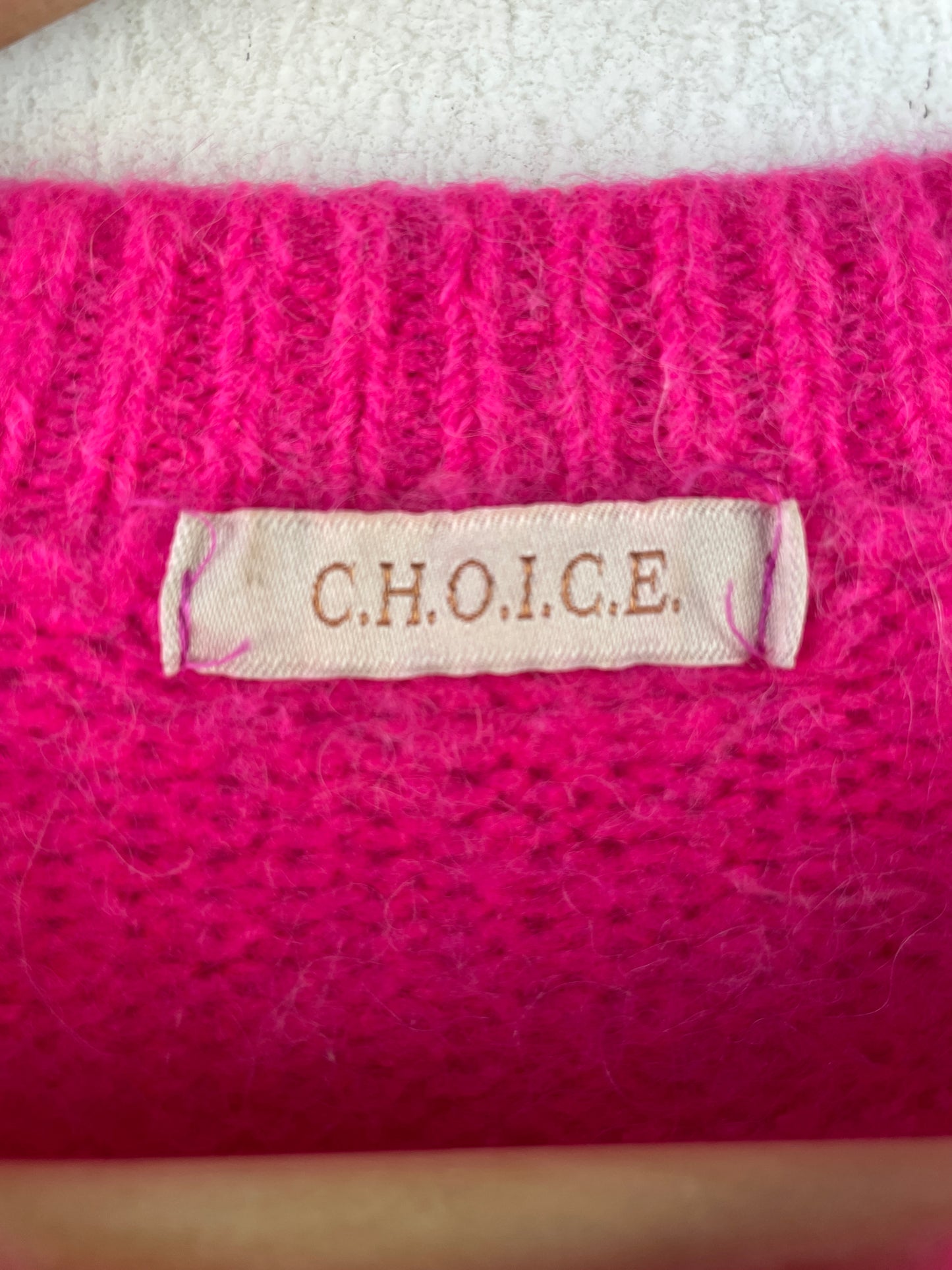 Choice Damen Pullover aus Alpaka Wolle Gr XL Farbe pink