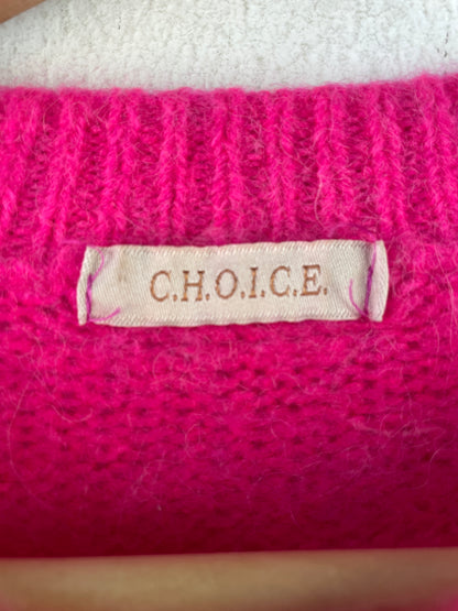 Choice Damen Pullover aus Alpaka Wolle Gr XL Farbe pink