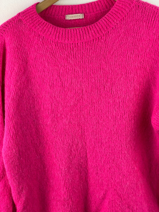 Choice Damen Pullover aus Alpaka Wolle Gr XL Farbe pink