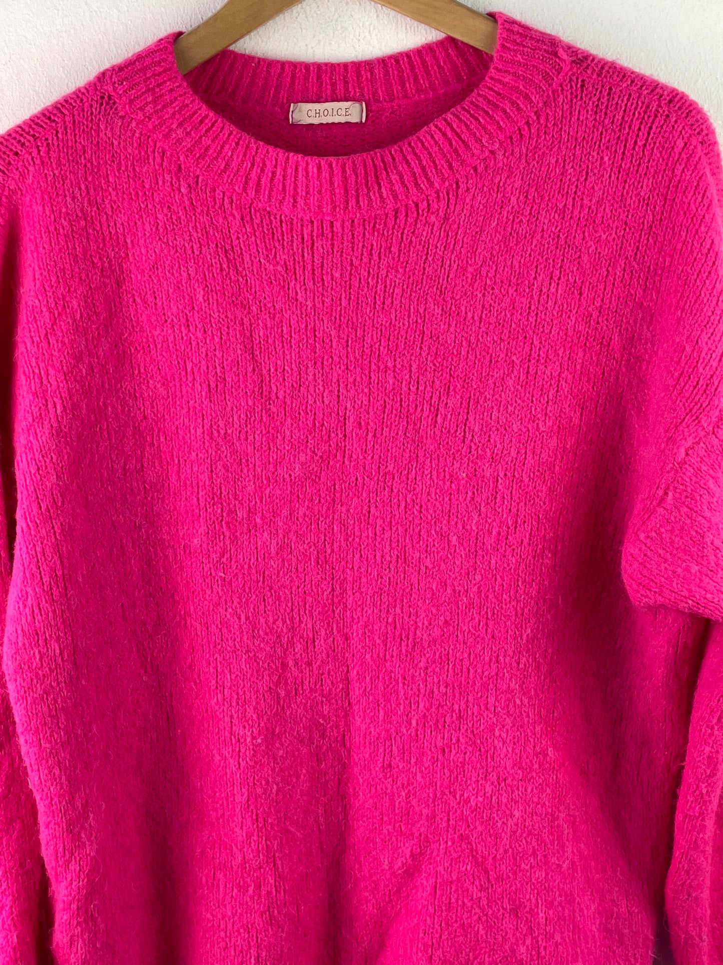 Choice Damen Pullover aus Alpaka Wolle Gr XL Farbe pink
