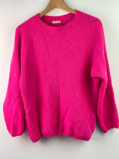 Choice Damen Pullover aus Alpaka Wolle Gr XL Farbe pink