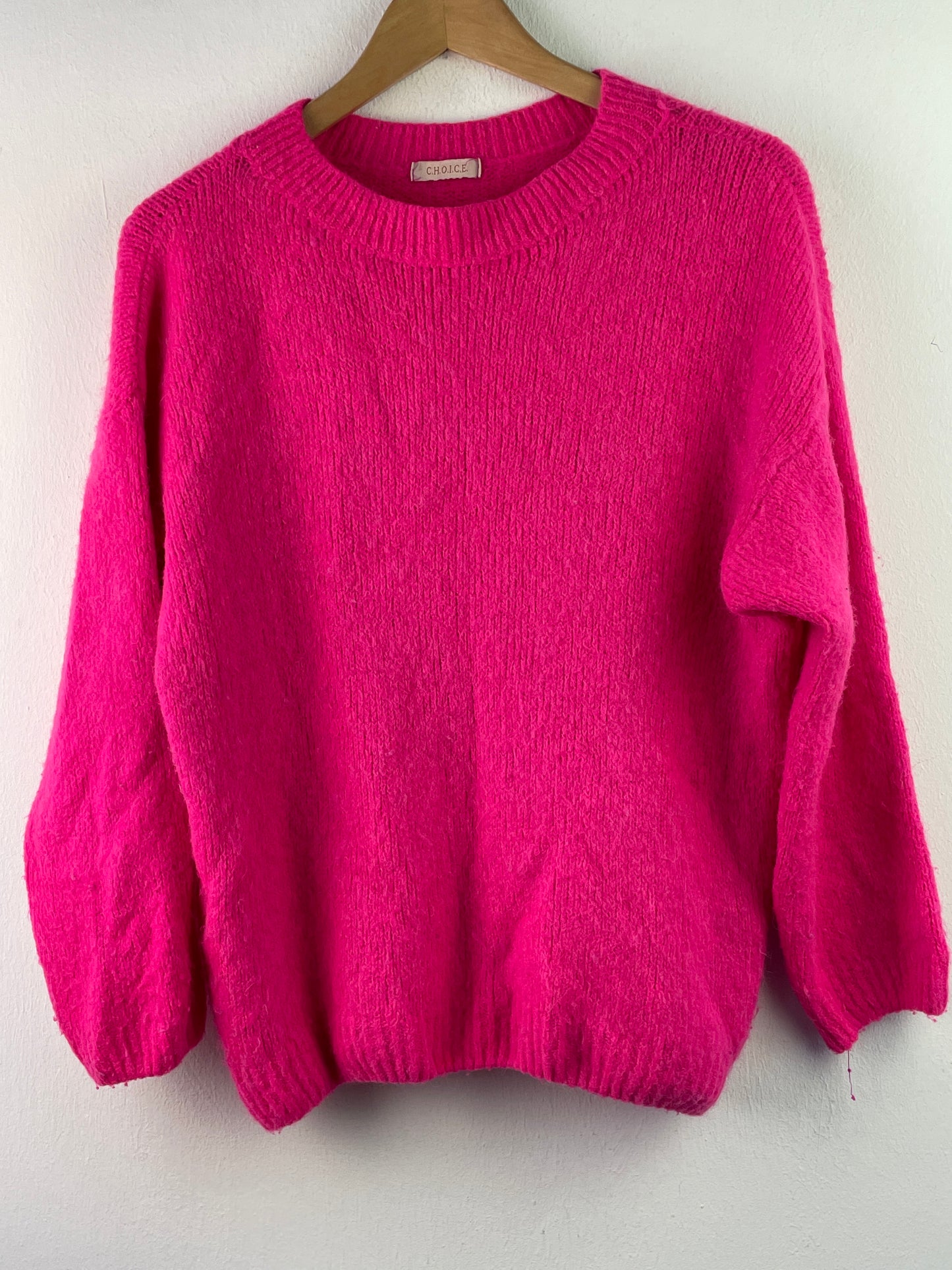 Choice Damen Pullover aus Alpaka Wolle Gr XL Farbe pink