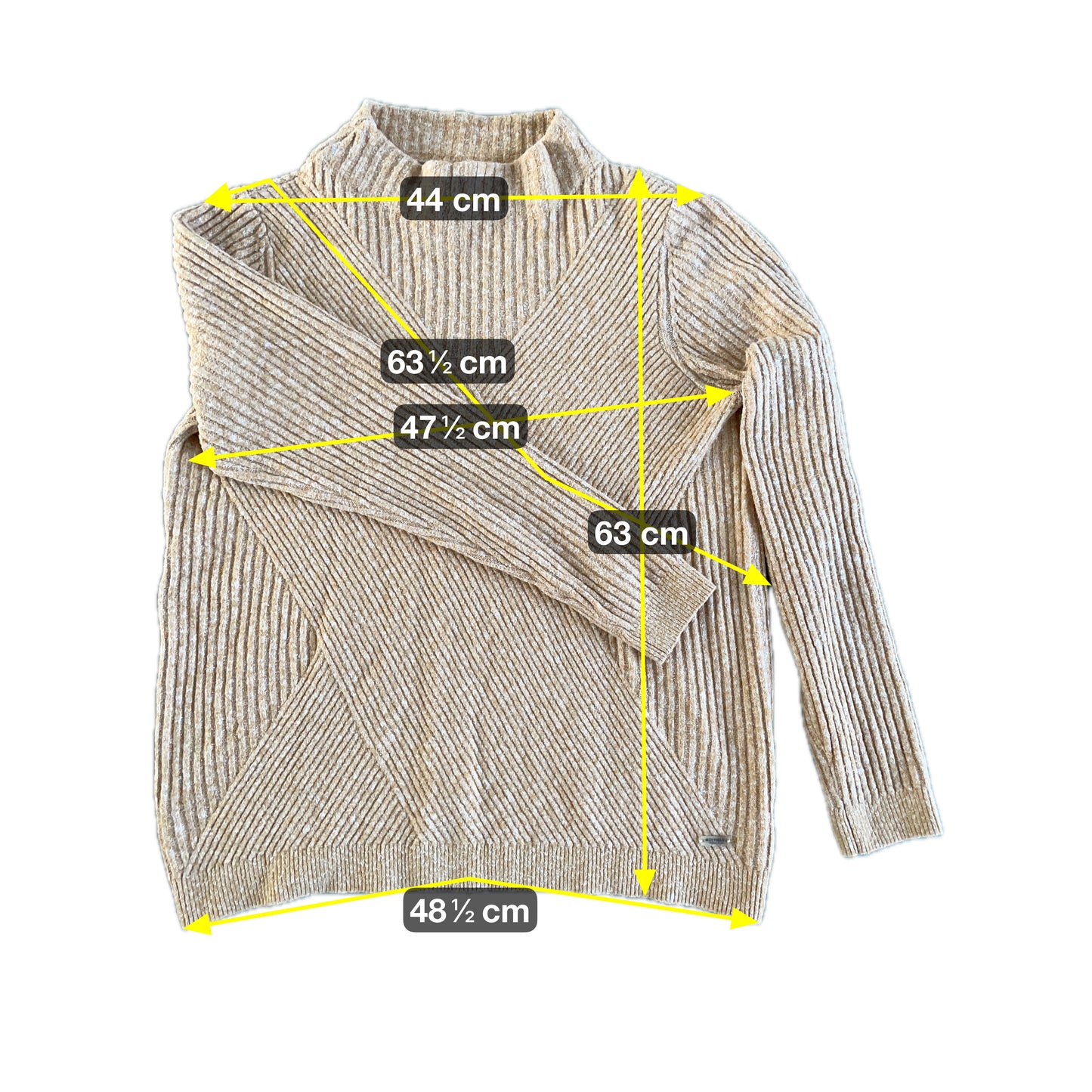 Multiblu Damen Pullover Gr XL Farbe beige