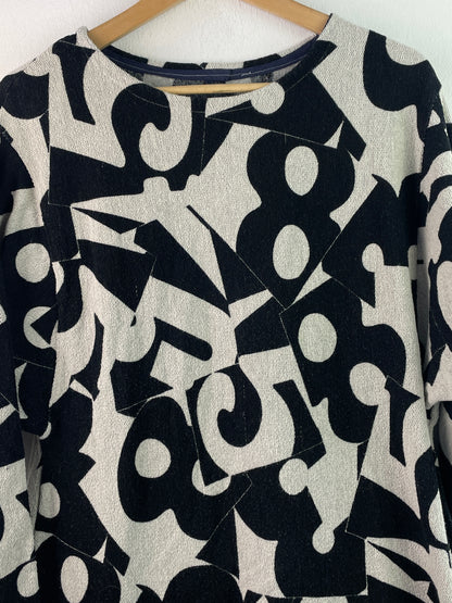 Vintage Damen Pullover Gr XXL Farbe schwarz grau