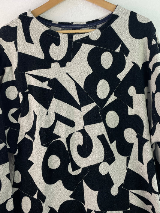 Vintage Damen Pullover Gr XXL Farbe schwarz grau