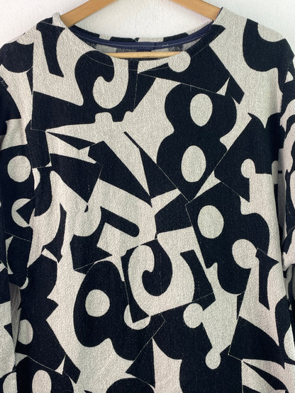 Vintage Damen Pullover Gr XXL Farbe schwarz grau