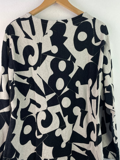 Vintage Damen Pullover Gr XXL Farbe schwarz grau