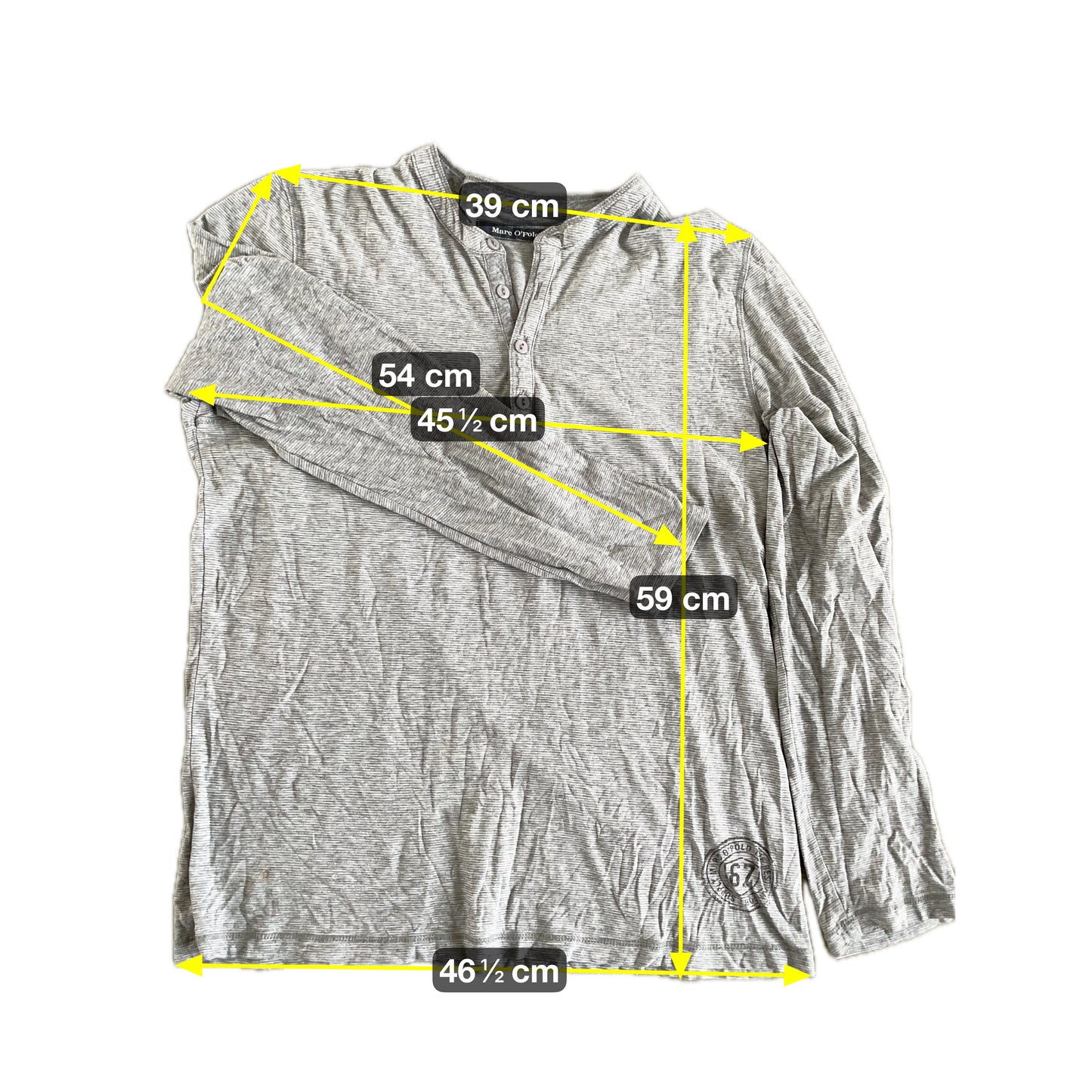 Marc O`Polo Herren Shirt Gr S Farbe grau