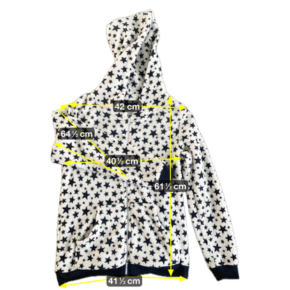 Janina Damen Jacke mit Sternmuster Gr L Farbe schwarz weiss