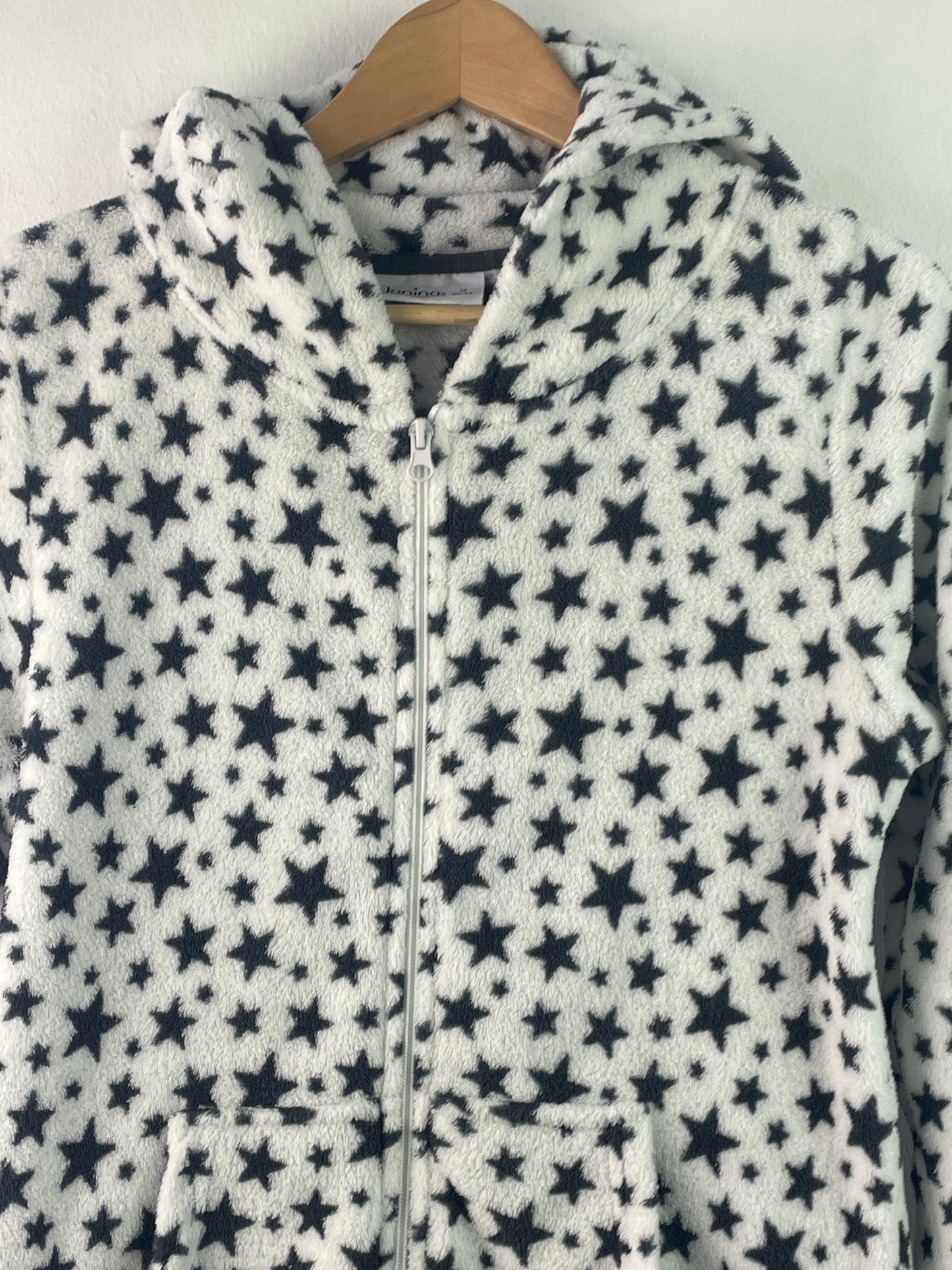 Janina Damen Jacke mit Sternmuster Gr L Farbe schwarz weiss