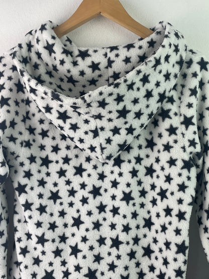 Janina Damen Jacke mit Sternmuster Gr L Farbe schwarz weiss