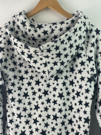 Janina Damen Jacke mit Sternmuster Gr L Farbe schwarz weiss