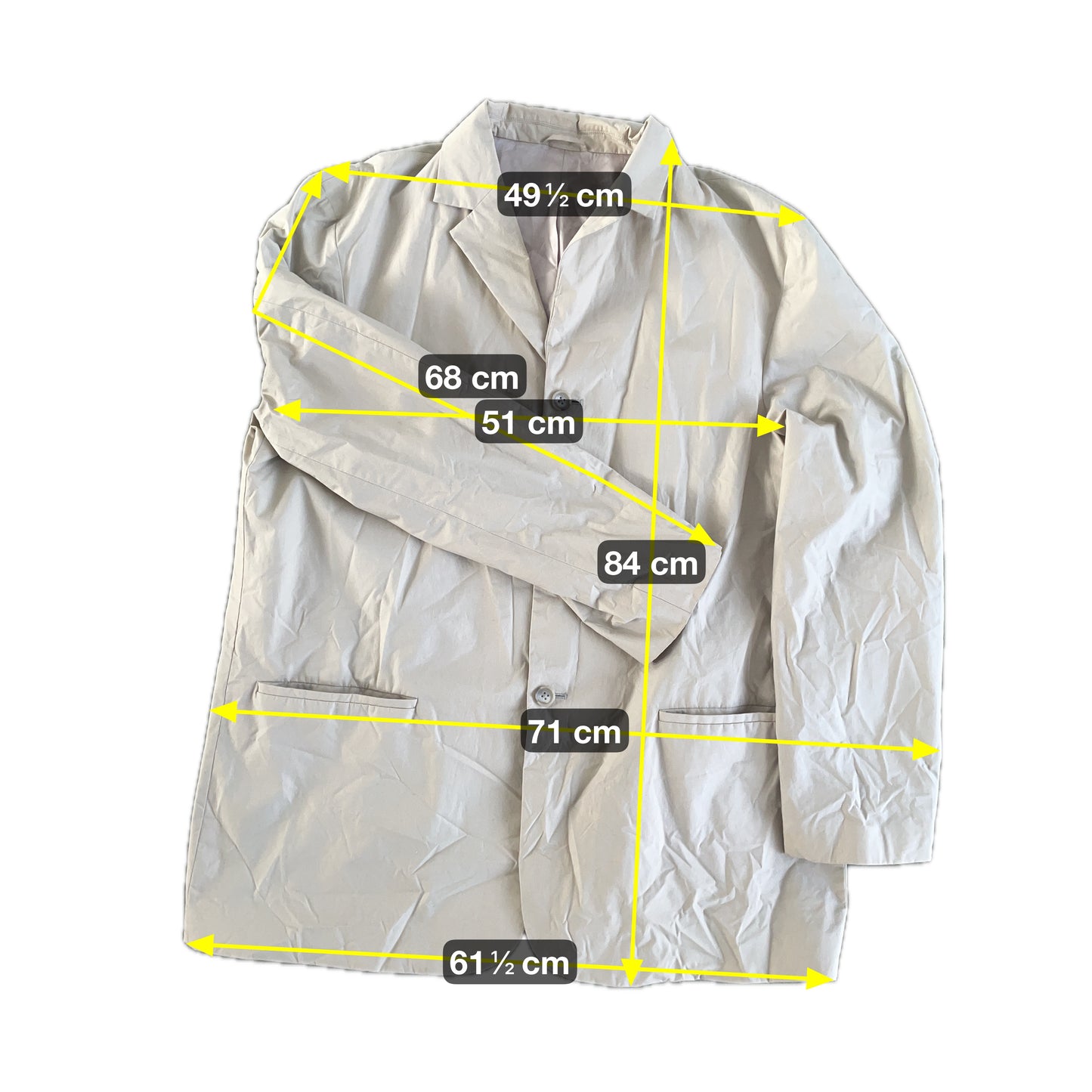 S.Oliver Herren Mantel Gr XL Farbe creme